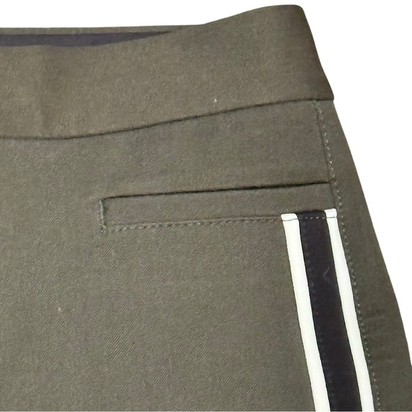 Banana Republic Sloan Side Stripe Skinny Fit Ankle Pants Olive Green Size 0 - Picture 4 of 8